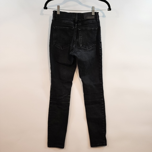 Everlane Grey Washed Black Jeans High Rise Skinny Stretch‎ Denim Jeans sz 25 - Picture 3 of 10
